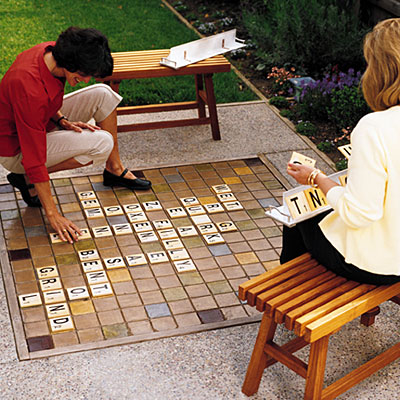 Back Yard Scrabble Board!